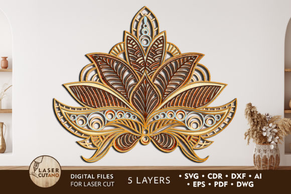 Lotus Multilayer Laser Cut Files - Download Now