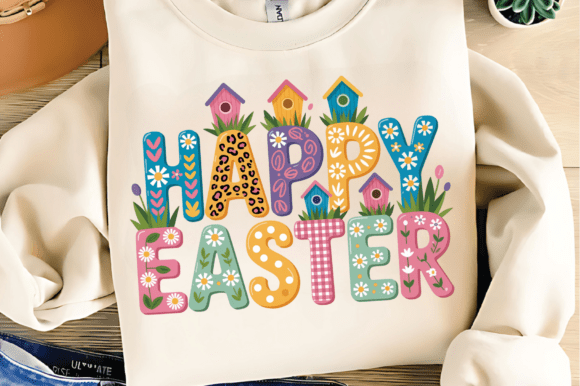 Happy Easter PNG Faux Yarn Latch Hook - Download Now