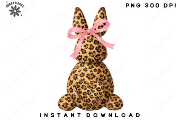 Happy Easter Bunny Leopard Png, Coquette - Download Now