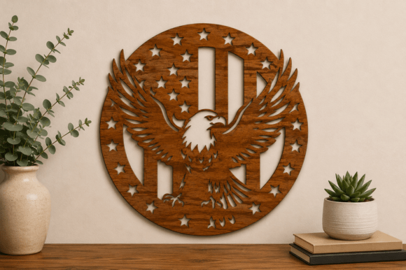 American Eagle Wall Art SVG Laser Cut - Download Now