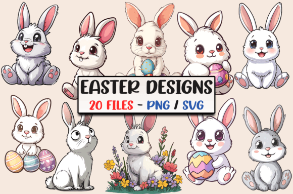 Cute Easter Sublimation Bundle SVG PNG - Download Now