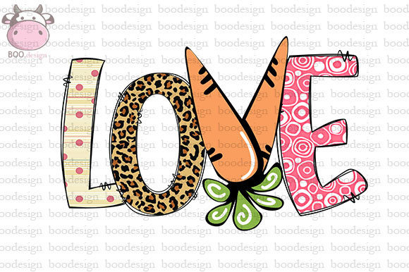 Love Carot Easter Sublimation Print - Download Now