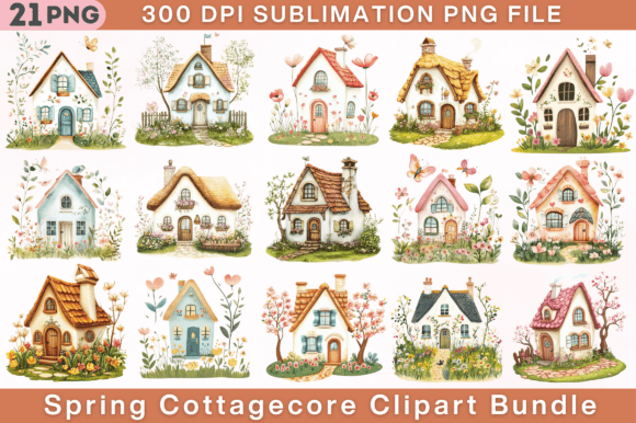 Spring Cottagecore Clipart Bundle - Download Now